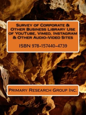 cover image of Survey of Corporate & Other Business Library Use of YouTube, VImeo, Instagram & Other Audio-Video Sites